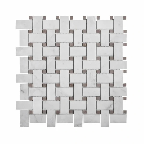 Apollo Tile (Sample) White, Beige 4-in x 4-in Polished Marble Floor and Wall Tile