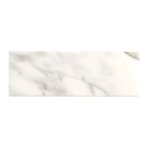Apollo Tile (Sample) White, Grey 4-in x 12-in Honed Marble Floor and Wall Tile