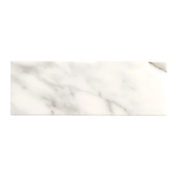 Apollo Tile (Sample) White, Grey 4-in x 12-in Honed Marble Floor and Wall Tile