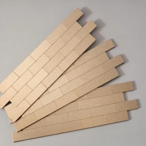 Aspect by ACP Aspect 12.5″ x 4″ Champagne Peel & Stick Metal Matted Subway Backsplash Tiles – 3 Pack