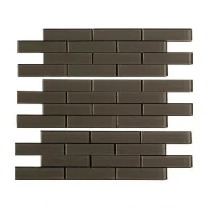 Aspect by ACP Aspect 12.5″ x 4″ Leather Peel & Stick Matted Subway Glass Backsplash Tile – 3 Pack