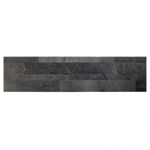 Aspect by ACP Aspect 5.9″ x 23.6″ Charcoal Slate Peel & Stick Stone Backsplash Tile