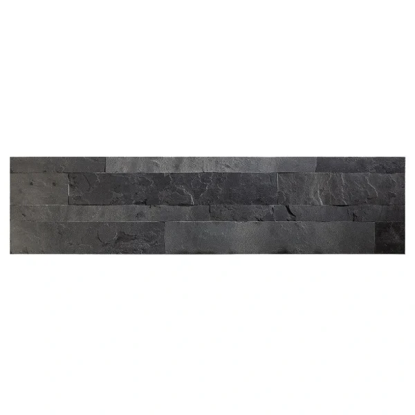 Aspect by ACP Aspect 5.9″ x 23.6″ Charcoal Slate Peel & Stick Stone Backsplash Tile
