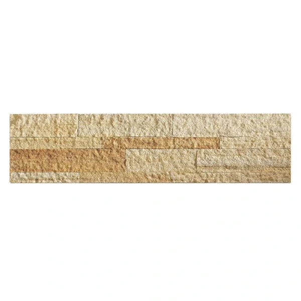 Aspect by ACP Aspect 5.9″ x 23.6″ Golden Sandstone Peel & Stick Stone Backsplash