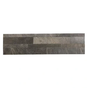 Aspect by ACP Aspect 5.9″ x 23.6″ Iron Slate Peel & Stick Stone Backsplash Tile