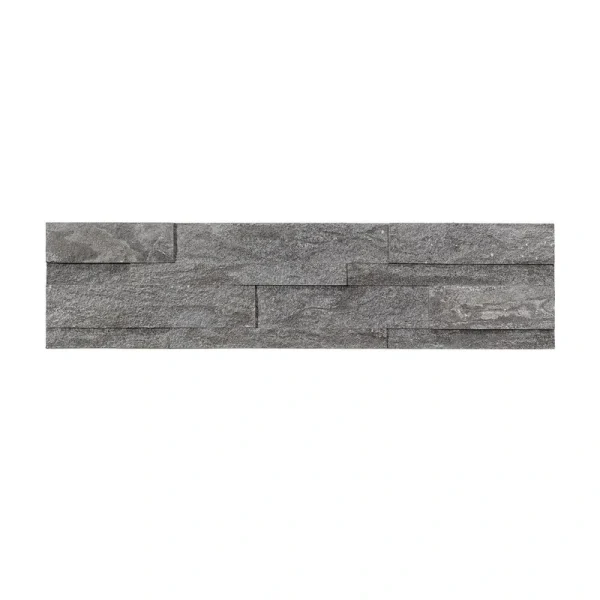 Aspect by ACP Aspect 5.9″ x 23.6″ Titanium Raised Stone Peel & Stick Backsplash Tile