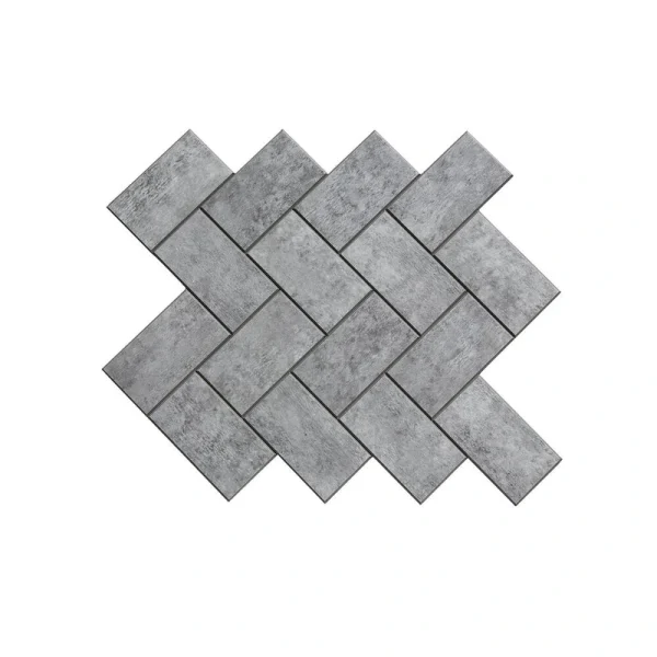Aspect by ACP Aspect Collage 10.7″ x 9.5″ Gray Herringbone Peel & Stick Vinyl Backsplash Tile