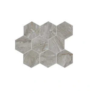 Aspect by ACP Aspect Collage 10″ x 8.7″ Travertine Hex Peel & Stick Vinyl Backsplash Tile