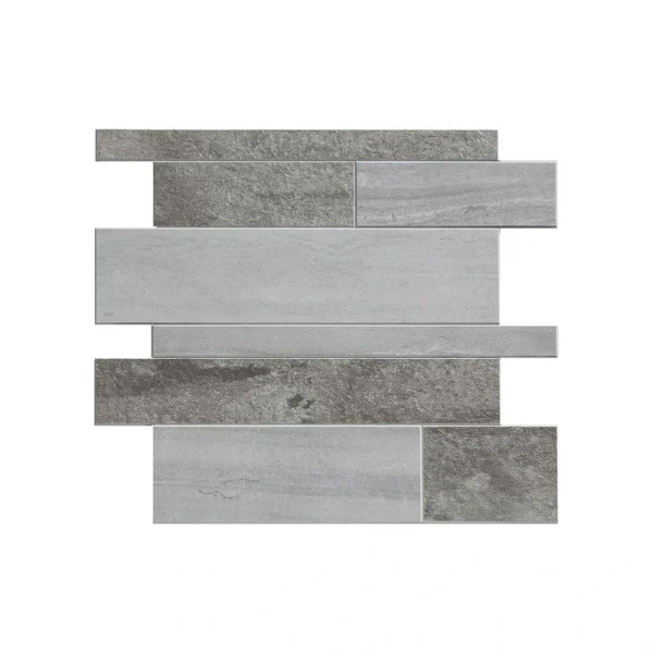 Aspect by ACP Aspect Collage 12″ x 12″ Mixed Gray Corridor Peel & Stick Vinyl Backsplash Tile