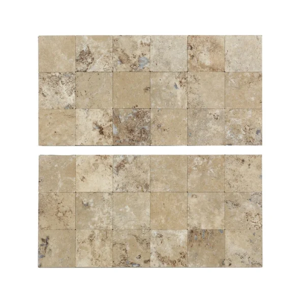 Aspect by ACP Aspect Collage 12″ x 6″ Aged Travertine Peel & Stick Vinyl Backsplash Tiles – 2 Pack