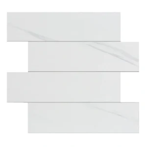 Aspect by ACP Aspect Collage 14.25″ x 12.13″ Carrara Long Peel & Stick Vinyl Backsplash Tile
