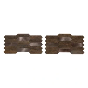 Aspect by ACP Aspect Collage 6.79″ x 12.79″ Burnt Copper Peel & Stick Vinyl Backsplash Tiles – 2 Pack