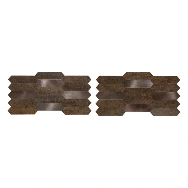 Aspect by ACP Aspect Collage 6.79″ x 12.79″ Burnt Copper Peel & Stick Vinyl Backsplash Tiles – 2 Pack