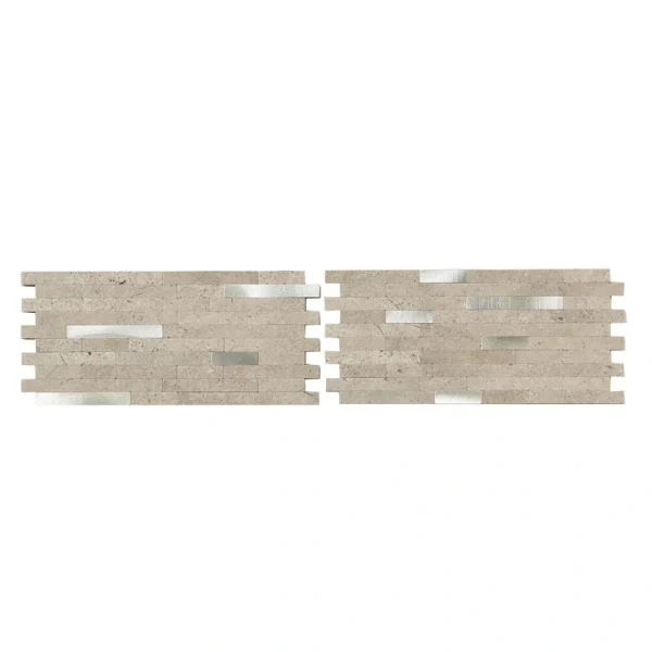 Aspect by ACP Aspect Collage 6″ x 11.75″ Biscuit Peel & Stick Vinyl Backsplash Tiles – 2 Pack