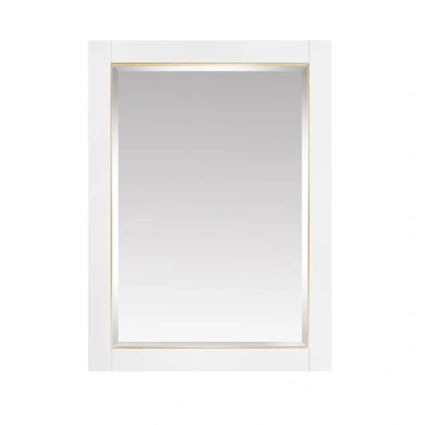 Avanity Allie/Austen 22-in x 28-in Surface Mount White Mirrored Soft Close Medicine Cabinet