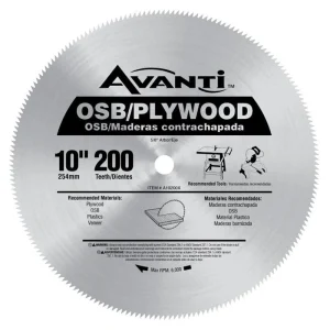 Avanti 10 in. x 200-Tooth OSB/Plywood Ripping Circular Saw Blade