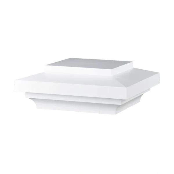 AZEK 6-in x 6-in Reserve Rail White Composite Deck Post Cap