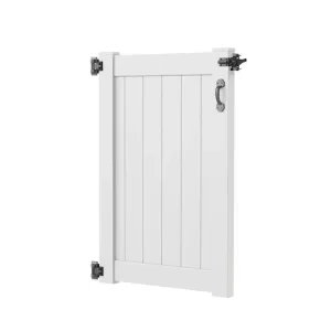 Barrette Outdoor Living 3.5 ft. W x 5 ft. H White Vinyl Outdoor Shower Stall Gate Kit (Unassembled)