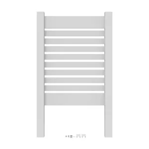 Barrette Outdoor Living 3 ft. x 4 ft. White Vinyl Spaced Picket Flat Top Utility Screen