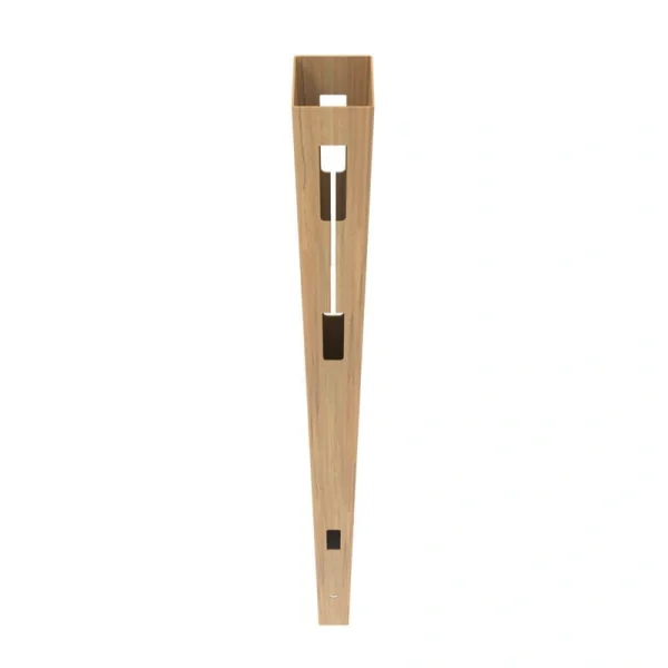 Barrette Outdoor Living 5 in. x 5 in. x 108 in. Horizontal Fence – Boardwalk DSP Vinyl Line Post Woodgrain Cypress