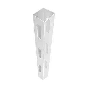 Barrette Outdoor Living 5 in. x 5 in. x 7 ft. 3-Hole White Vinyl Fence Line Post