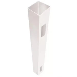Barrette Outdoor Living 5 in. x 5 in. x 7 ft. White Vinyl Fence End/Gate Post (B)
