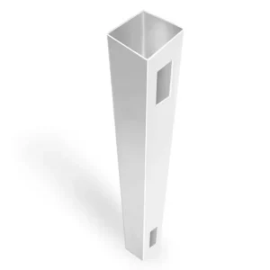 Barrette Outdoor Living 5 in. x 5 in. x 8 ft. White Vinyl Routed Fence End/Gate Post