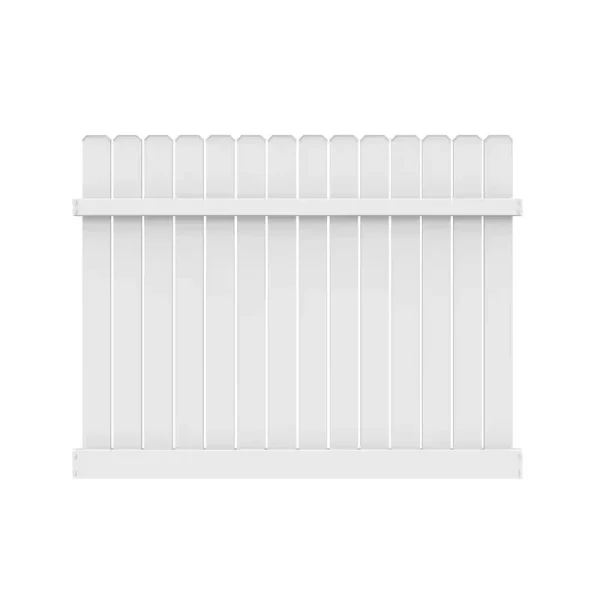 Barrette Outdoor Living 6 ft. x 8 ft. Dogear Semi-Privacy White Vinyl Fence Panel