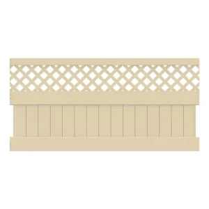 Barrette Outdoor Living Anderson 4 ft. H x 8 ft. W Sand Vinyl Privacy Fence Panel (Unassembled)
