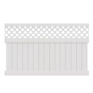 Barrette Outdoor Living Anderson 5 ft. H x 8 ft. W White Vinyl Privacy Fence Panel (Unassembled)