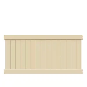 Barrette Outdoor Living Bryce 4 ft. H x 8 ft. W Sand Vinyl Un-Assembled Fence Panel