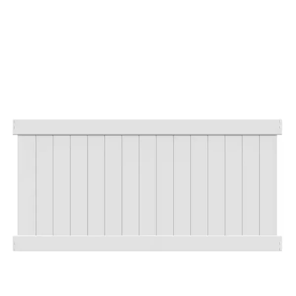 Barrette Outdoor Living Bryce 4 ft. H x 8 ft. W White Vinyl Un-Assembled Fence Panel