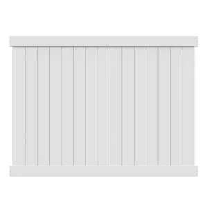 Barrette Outdoor Living Bryce 6 ft. H x 8 ft. W White Vinyl Un-Assembled Fence Panel