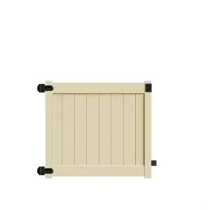 Barrette Outdoor Living Bryce and Washington Series 5 ft. W x 4 ft. H Sand Vinyl Drive Fence Gate Kit