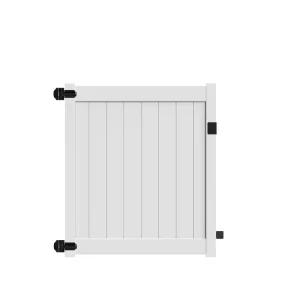 Barrette Outdoor Living Bryce and Washington Series 5 ft. W x 5 ft. H White Vinyl Drive Fence Gate Kit