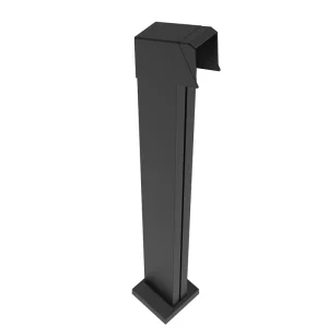 Barrette Outdoor Living Elevation 5.25-in x 4.81-in x 3-ft Matte Black Deck End Post T726915055
