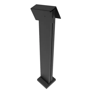 Barrette Outdoor Living Elevation 5.25-in x 4.81-in x 3-ft Matte Black Deck Line Post T726915038