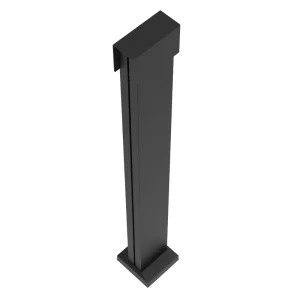 Barrette Outdoor Living Elevation 5.25-in x 4.81-in x 3-ft Matte Black Deck Line Post T726915119