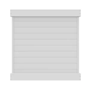 Barrette Outdoor Living Horizontal 6 ft. H x 6 ft. W White Vinyl Privacy Fence Panel (Unassembled)