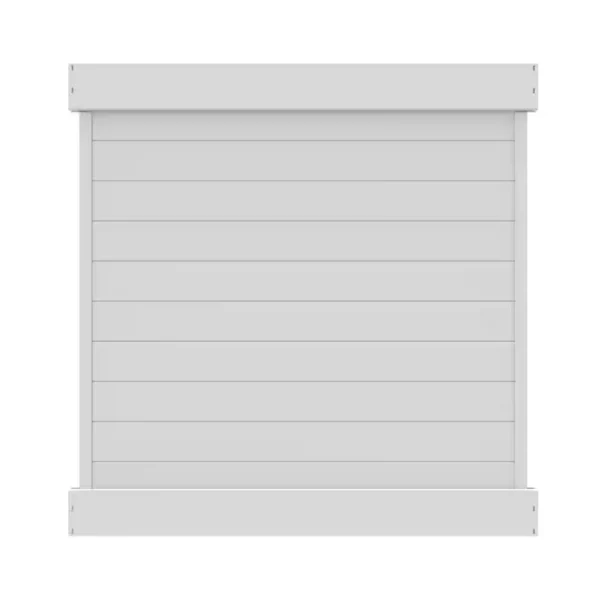 Barrette Outdoor Living Horizontal 6 ft. H x 6 ft. W White Vinyl Privacy Fence Panel (Unassembled)