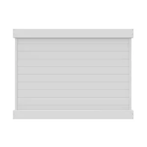 Barrette Outdoor Living Horizontal 6 ft. H x 8 ft. W White Vinyl Privacy Fence Panel (Unassembled)