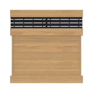 Barrette Outdoor Living Horizontal Boardwalk 6 ft. H x 6 ft. W Cypress Vinyl Semi-Privacy Fence Panel (Unassembled)