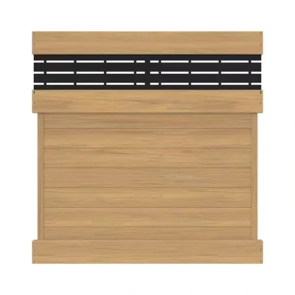 Barrette Outdoor Living Horizontal Boardwalk 6 ft. H x 6 ft. W Cypress Vinyl Semi-Privacy Fence Panel (Unassembled)