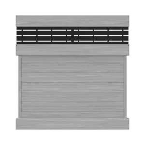 Barrette Outdoor Living Horizontal Boardwalk 6 ft. H x 6 ft. W Driftwood Vinyl Semi-Privacy Panel (Unassembled)