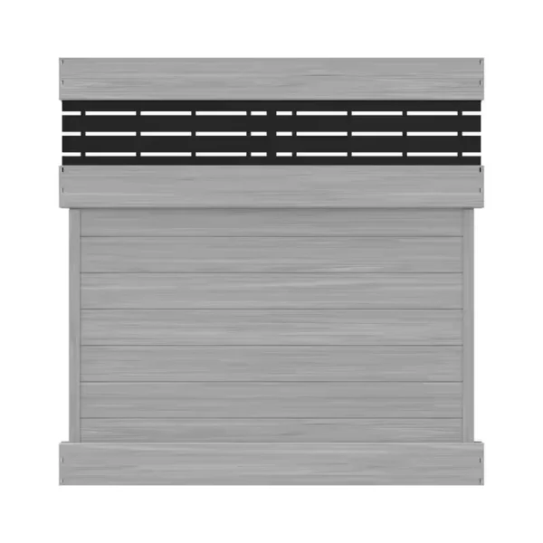 Barrette Outdoor Living Horizontal Boardwalk 6 ft. H x 6 ft. W Driftwood Vinyl Semi-Privacy Panel (Unassembled)