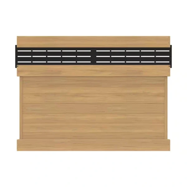 Barrette Outdoor Living Horizontal Boardwalk 6 ft. H x 8 ft. W Cypress Vinyl Semi-Privacy Fence Panel (Unassembled)