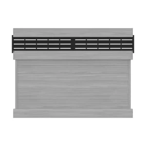Barrette Outdoor Living Horizontal Boardwalk 6 ft. H x 8 ft. W Driftwood Vinyl Semi-Privacy Panel (Unassembled)