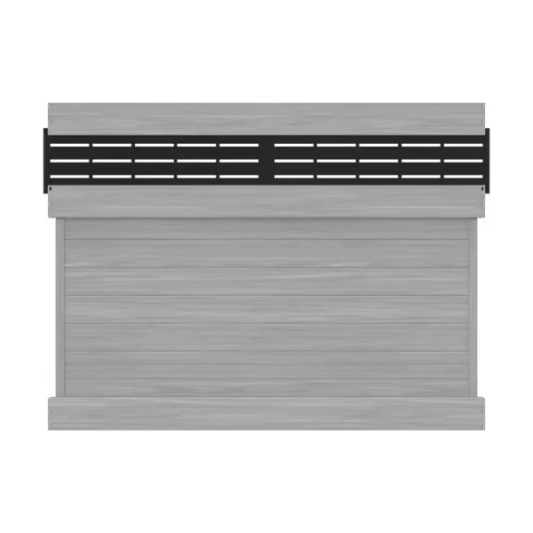 Barrette Outdoor Living Horizontal Boardwalk 6 ft. H x 8 ft. W Driftwood Vinyl Semi-Privacy Panel (Unassembled)