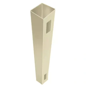 Barrette Outdoor Living Linden 5 in. x 5 in. x 9 ft. Sand Vinyl Routed Fence End/Gate Post