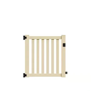 Barrette Outdoor Living Ohio 4 ft. W x 4 ft. H Sand Vinyl Un-Assembled Fence Gate